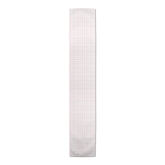 72" Pink & White Plaid Valentine's Day Table Runner